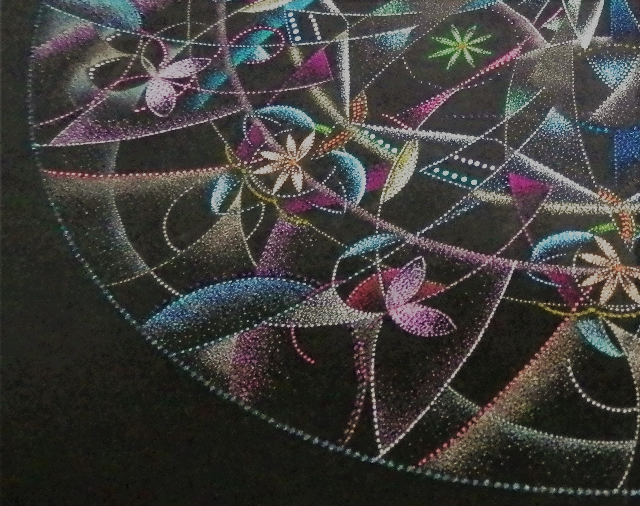 ♪ただ今、雛めぐり期間(~3/3)中、宙を奏でる点描曼荼羅画を展示中です。(講座案内や体験見本作品もあります。) content media