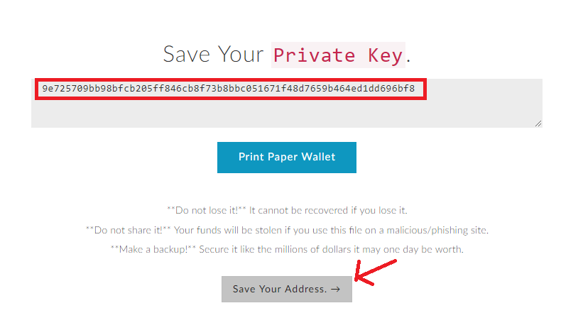 clef privée créer portefeuille myetherwallet