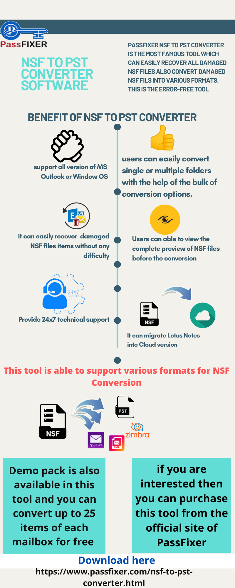 PassFixer NSF to PST Converter software content media