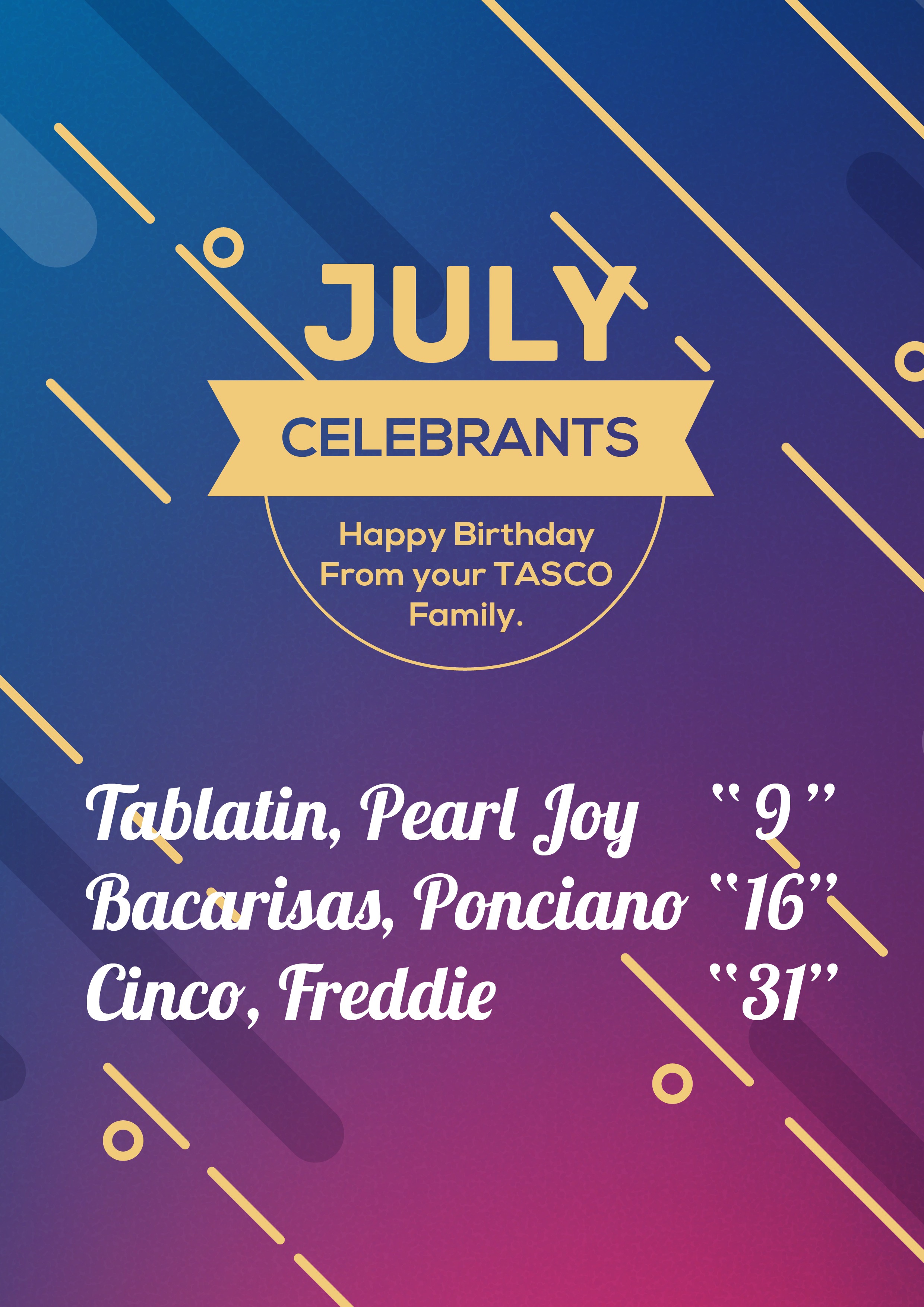 Dahil Birthday mo, Smile ka din. :) Happiest birthday, July celebrants! content media