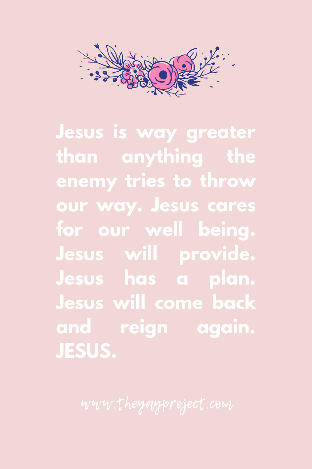 Praise Jesus Christian blog graphic by The Yay Project