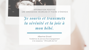 Je transmets la sérénité et la joie