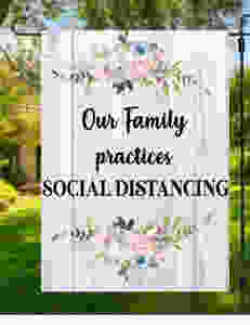 Social distance wedding planning ideas sign
