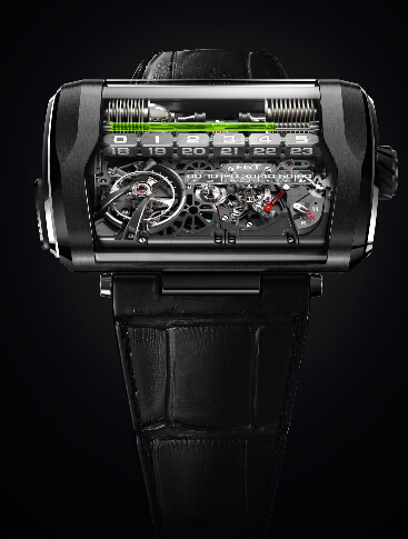 HYT H3 Platinum and Charcoal Grey PVD Titanium 361-TP-01-GF-AG replica watch content media