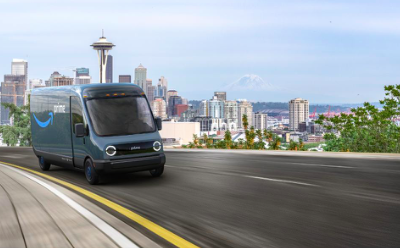 Amazon Bets On Electric Delivery Vans from Start-Up Company Rivian content media