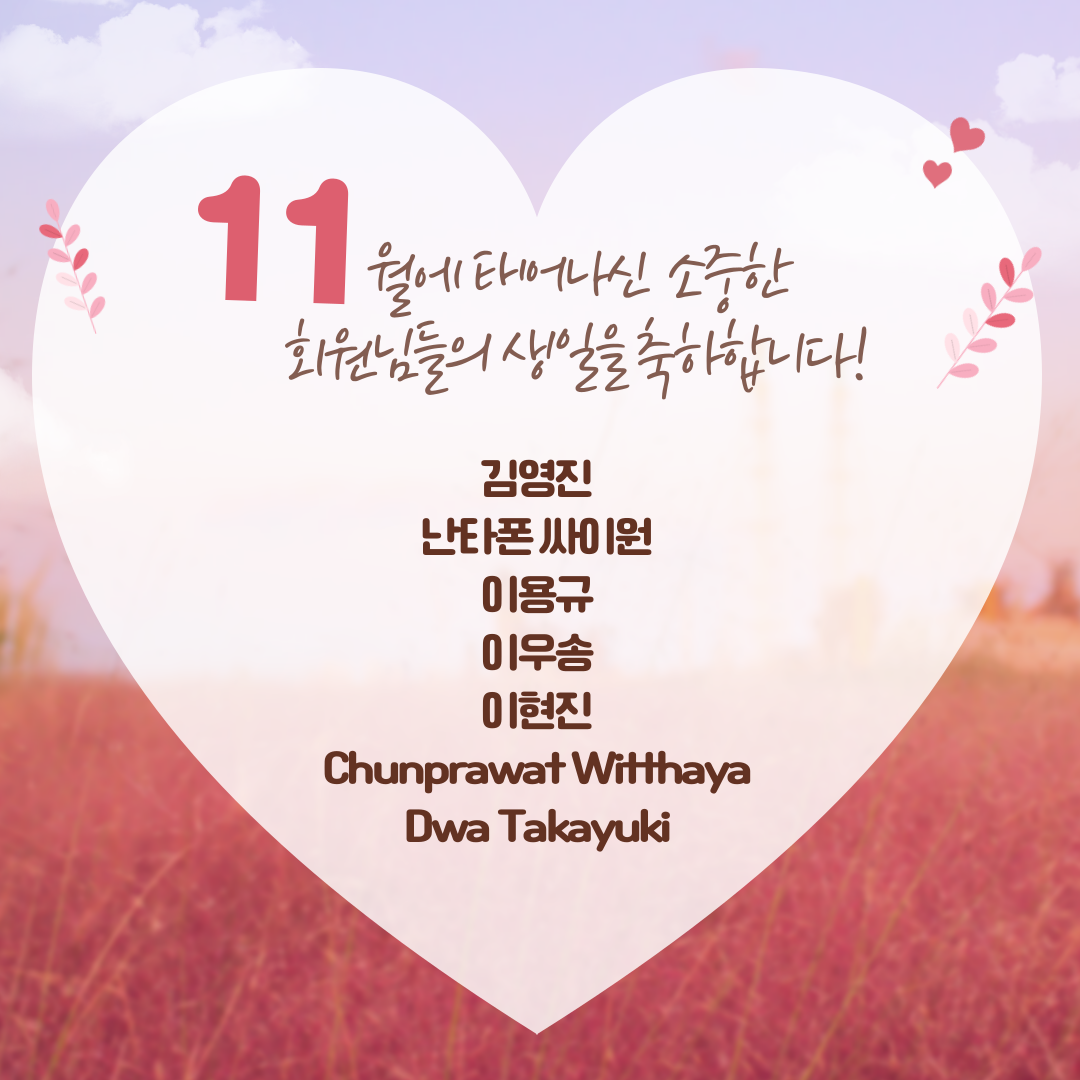 11월 생일 회원 축하 content media