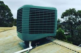 Evaporative Cooler on Roof of House