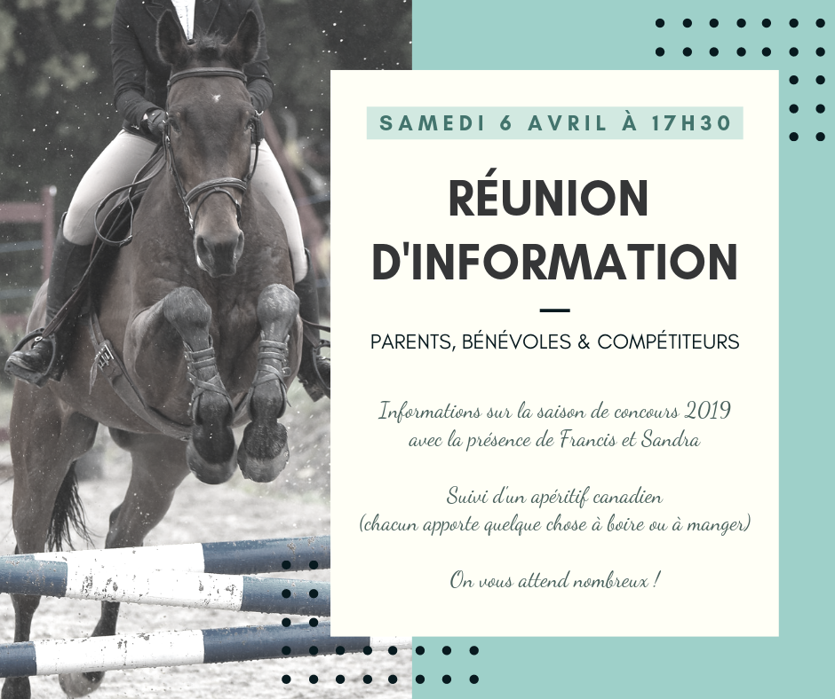 Equitation, organisation de concours