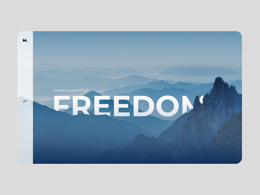 Freedom Travel Home Page UI Design