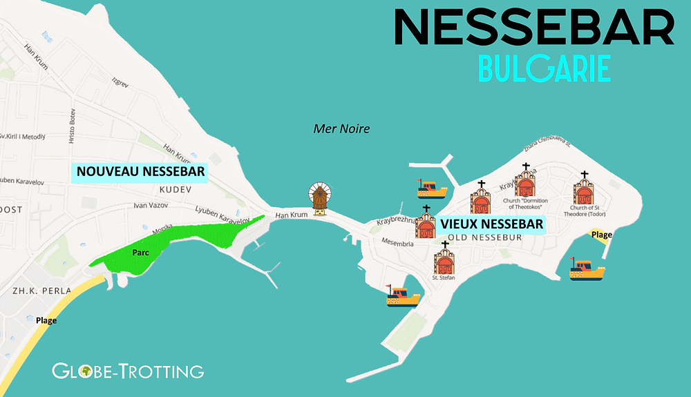 Plan Ville de Nessebar