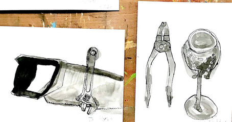 Dessins au calame et à l'encre