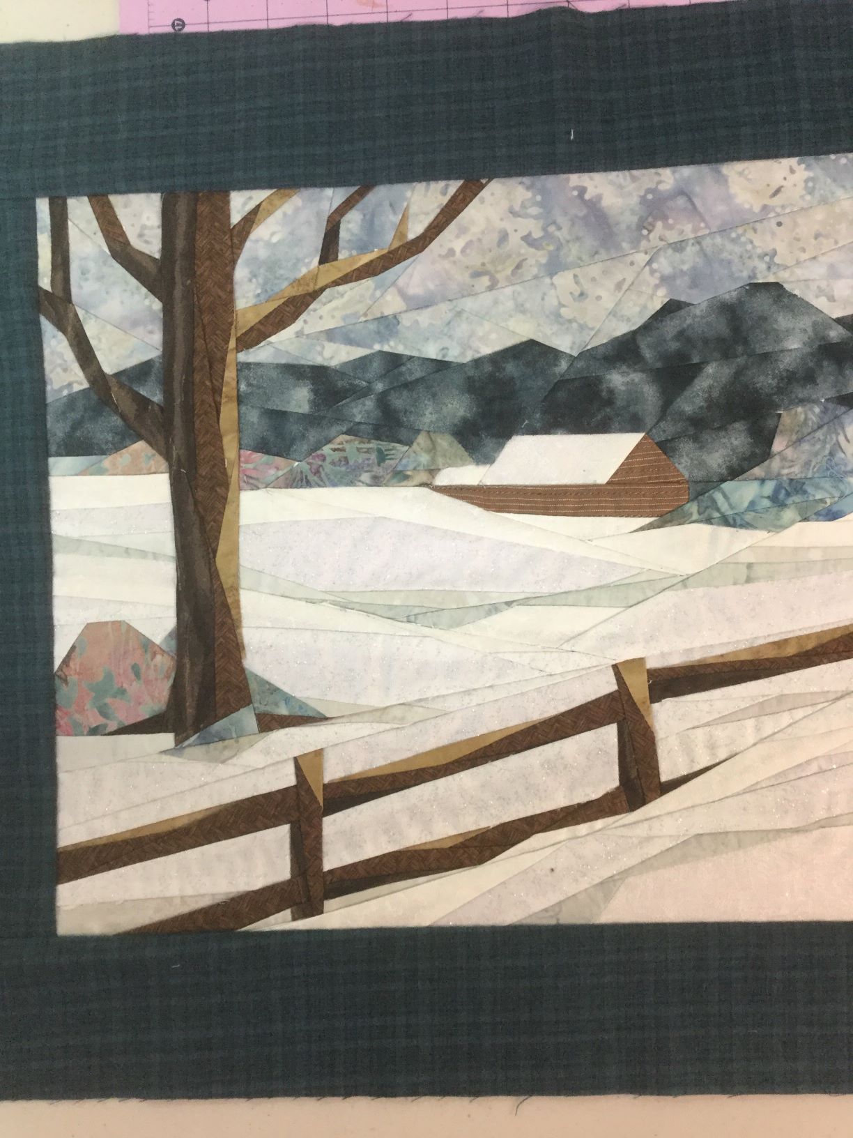 Paper piecing with freezer paper content media