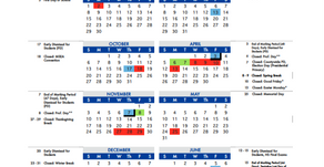 2019-2020 Approved School Calendar