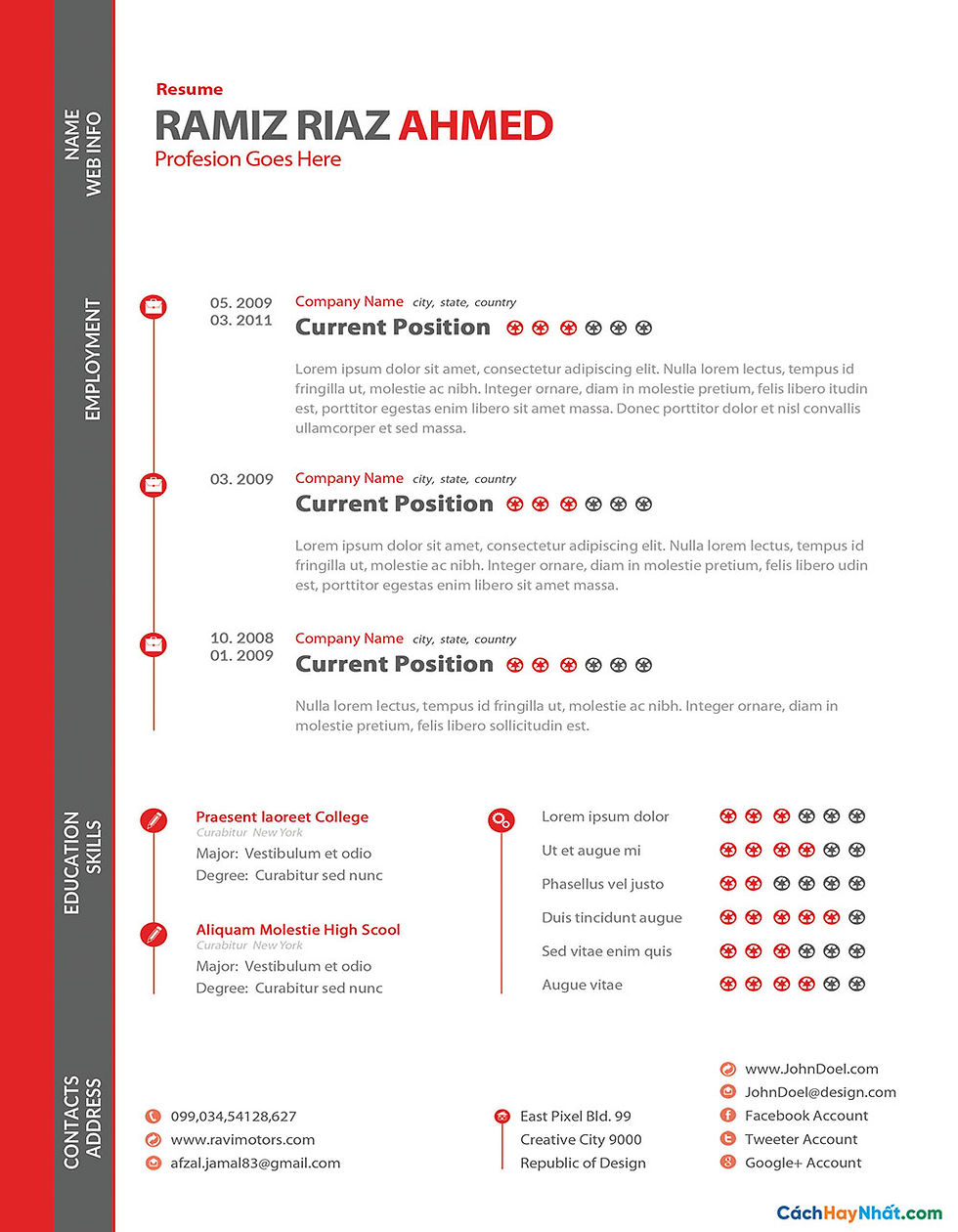 File Resume Cv Templates Photoshop