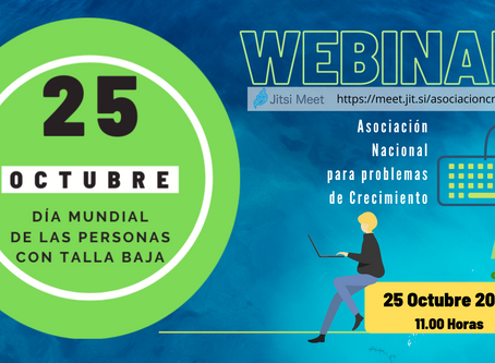 WEBINAR ( 25-10, Día Mundial de la personas con Talla Baja )