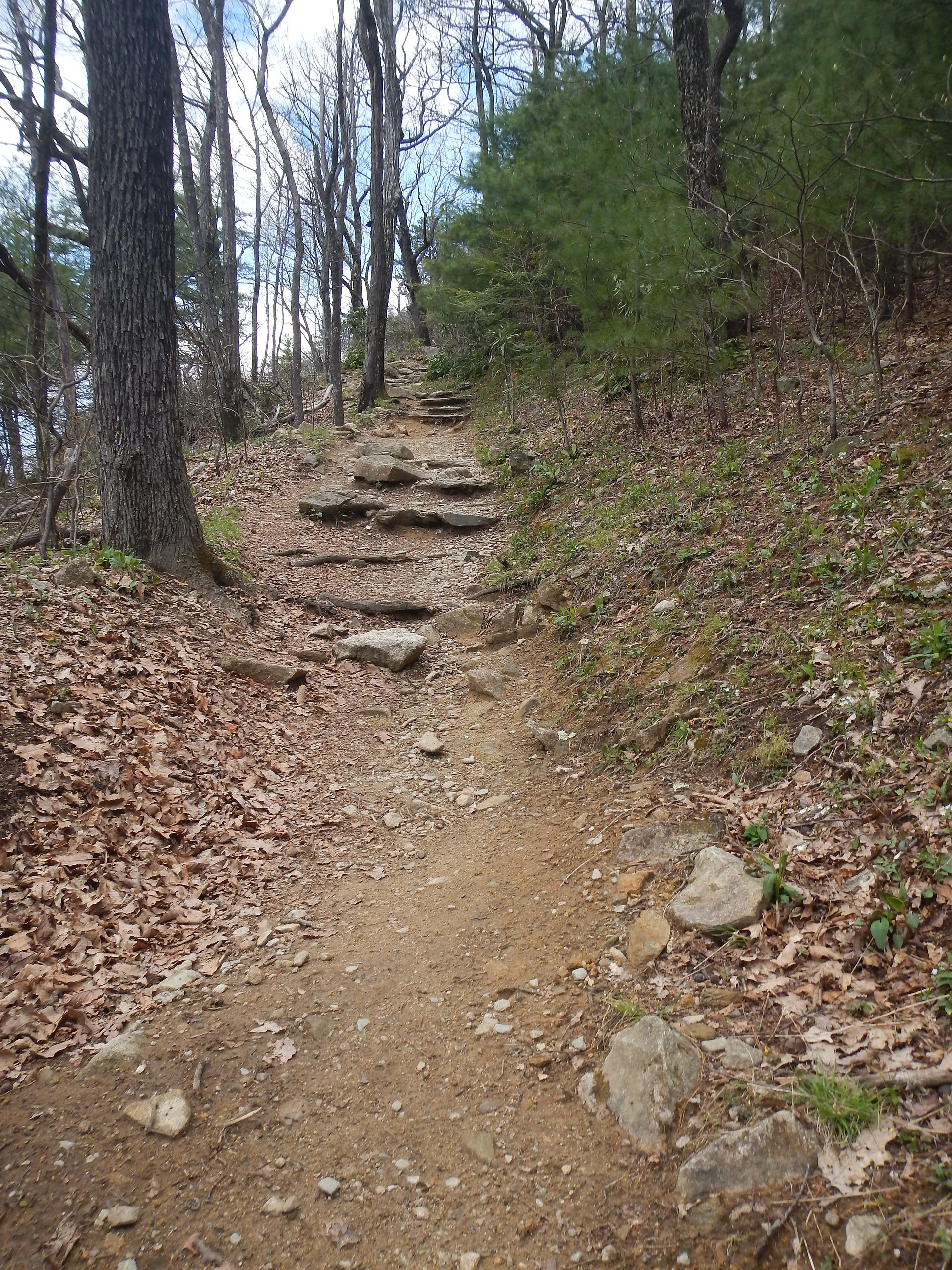 trail is dirt and rock