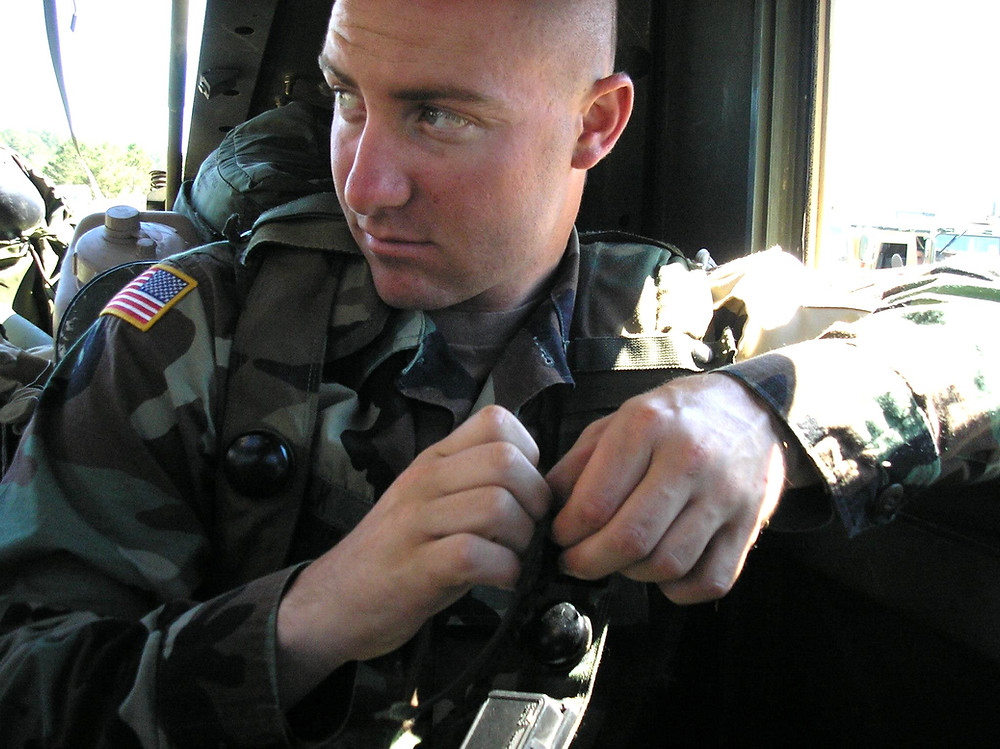 A man in Army gear