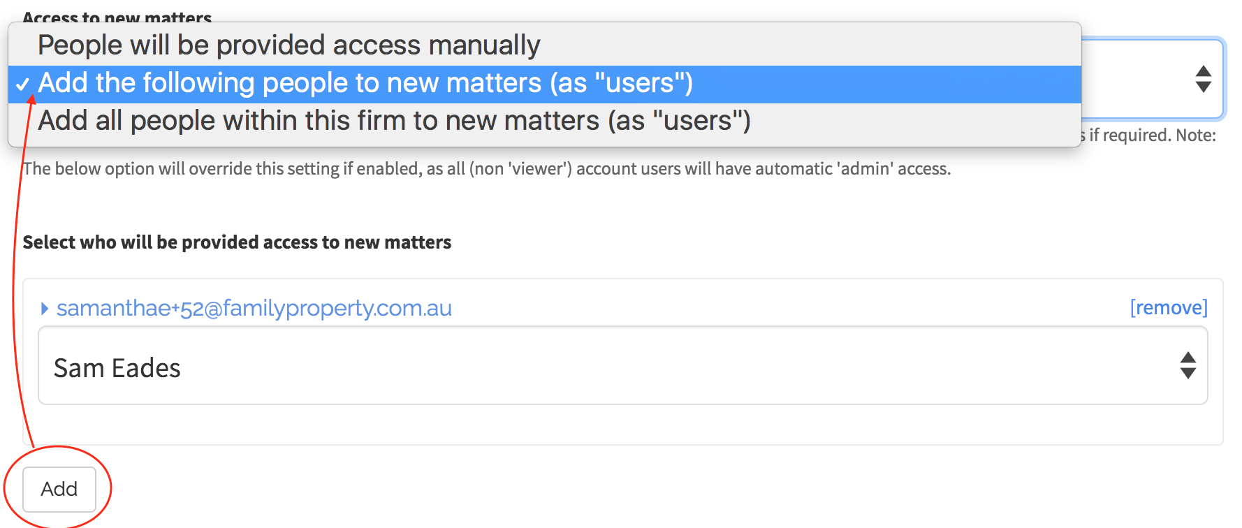 Access to matters content media