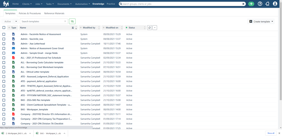 Templates and Reference Materials now in FYI content media