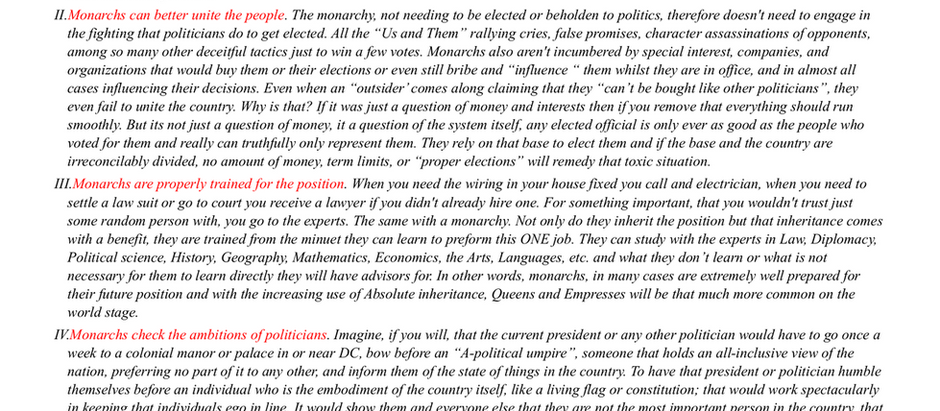 An American Monarchy (Old Document)...
