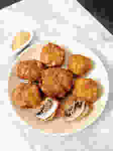 batter-fried stuffed mushrooms recipe, deep fried stuffed mushrooms recipe, mushroom recipes, indian food blog, indian recipe blog whiskmixstir, sheetal jandial