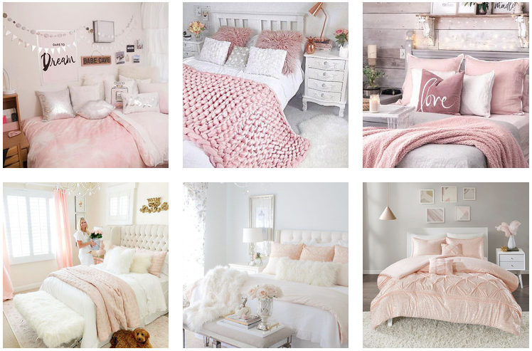 feminine bedroom decor ideas pink and cushions