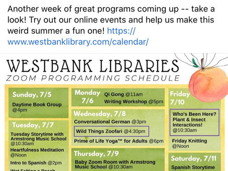 This Week At Westbank Zoom