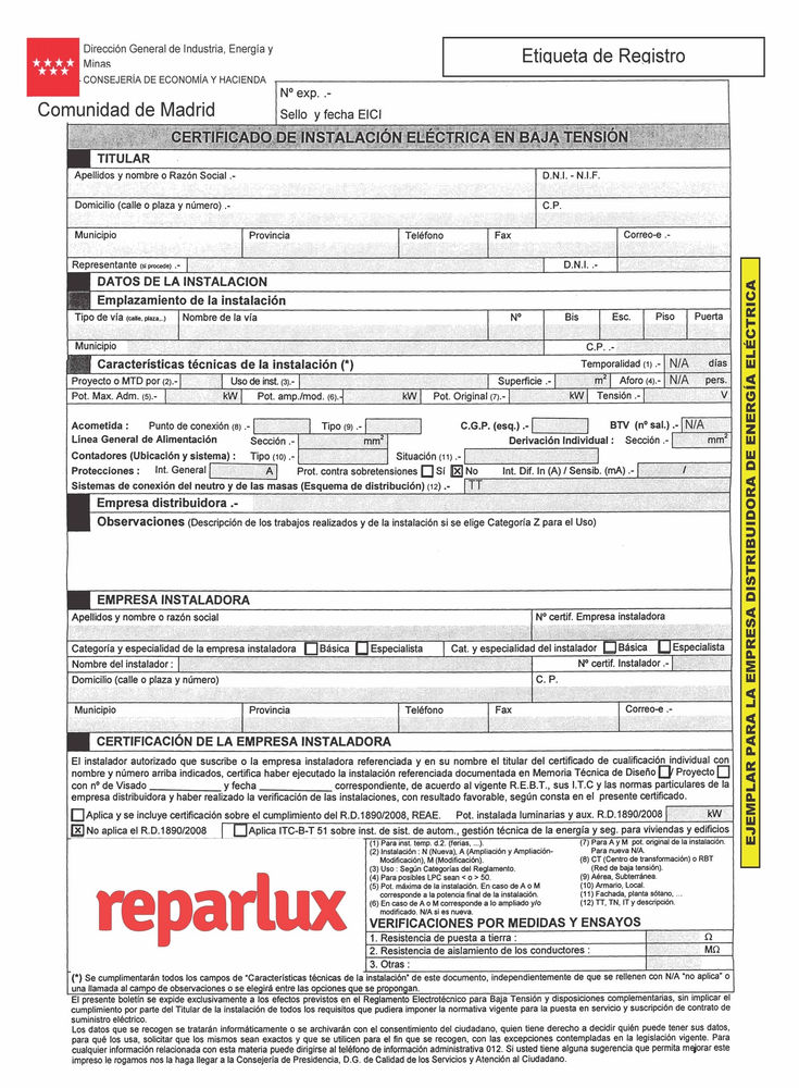¿Cuándo es necesario el Certificado eléctrico?
