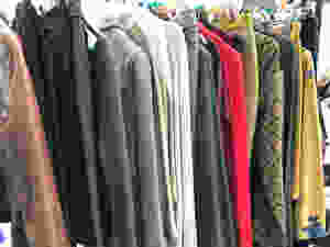 A rail of clothes demonstrating sustainable fashion