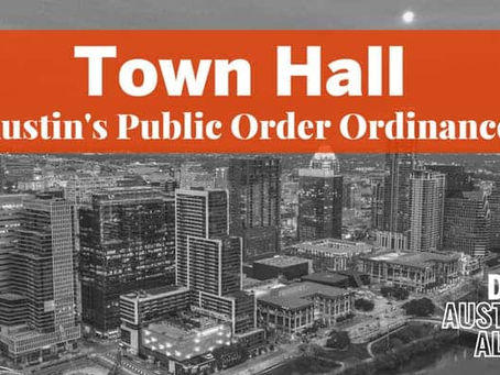 Town Hall: Public Order Ordinances & Homelessness