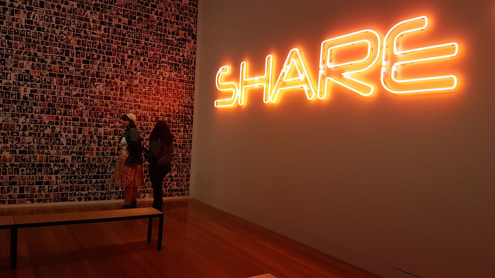 Art installation at Te Papa Tongarewa. Janet Lilo: Top16