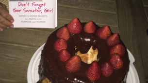 Celebrating with Girlfriends? A Good Book and an Angel Food Cake With Strawberries and Chocolate!!!