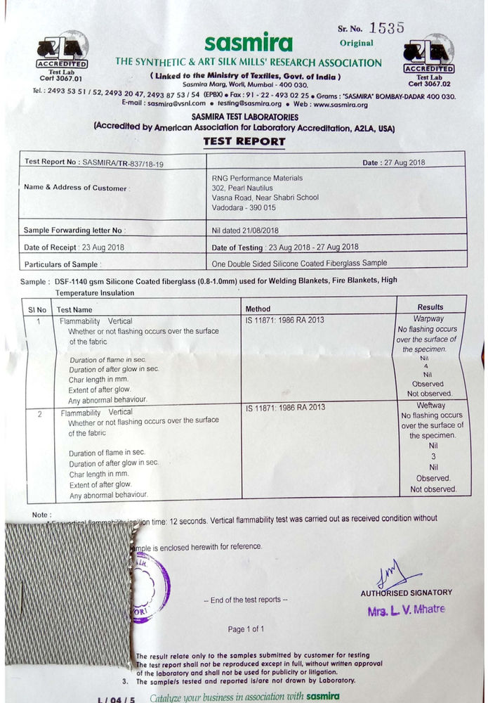 Fire Tests Certificates & their Significance