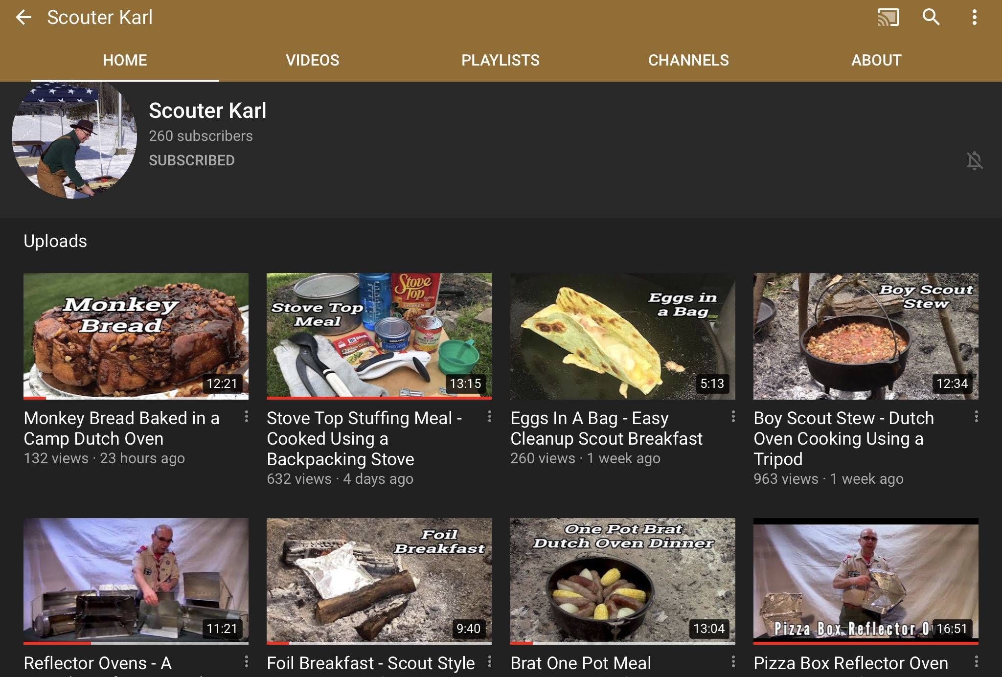 Scouter Karl shares his camp recipes content media