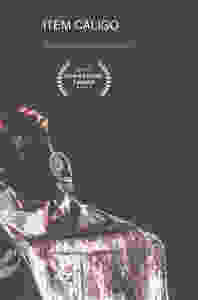 This images shows a person wearing a black gas mask and a white apron, covered in blood. The background is jet black with the title Item Caligo - Illness Brings Understanding written in plain, white text.