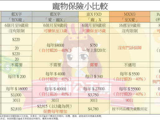 寵物保險又有新搞作（2019年7月更新）