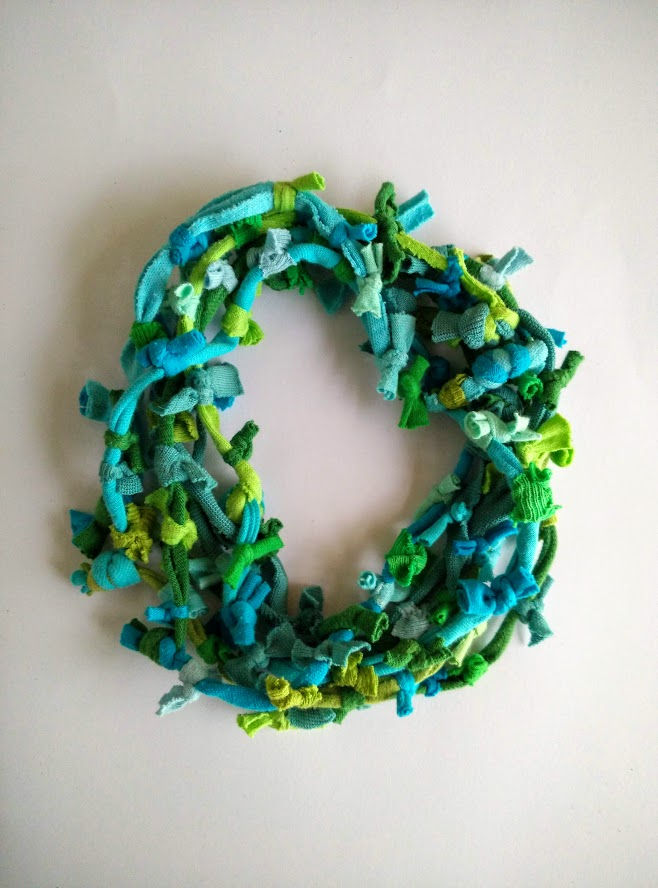 Rustic t shirt necklace