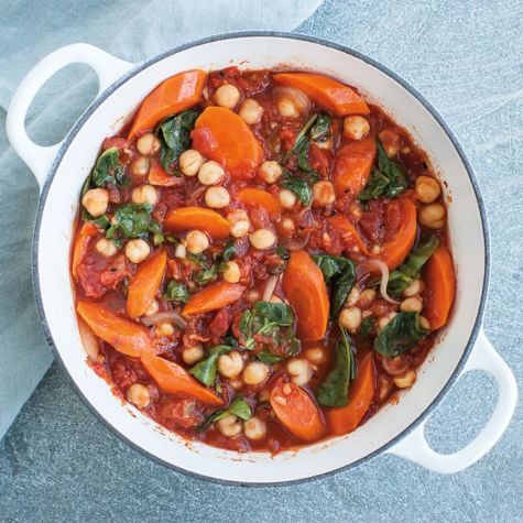 Chickpea, Spinach and Carrot Curry content media