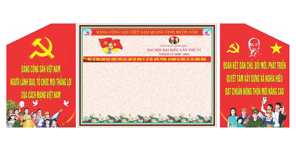 Vector Đại Hội Đảng Mẫu Pano Trang Trí