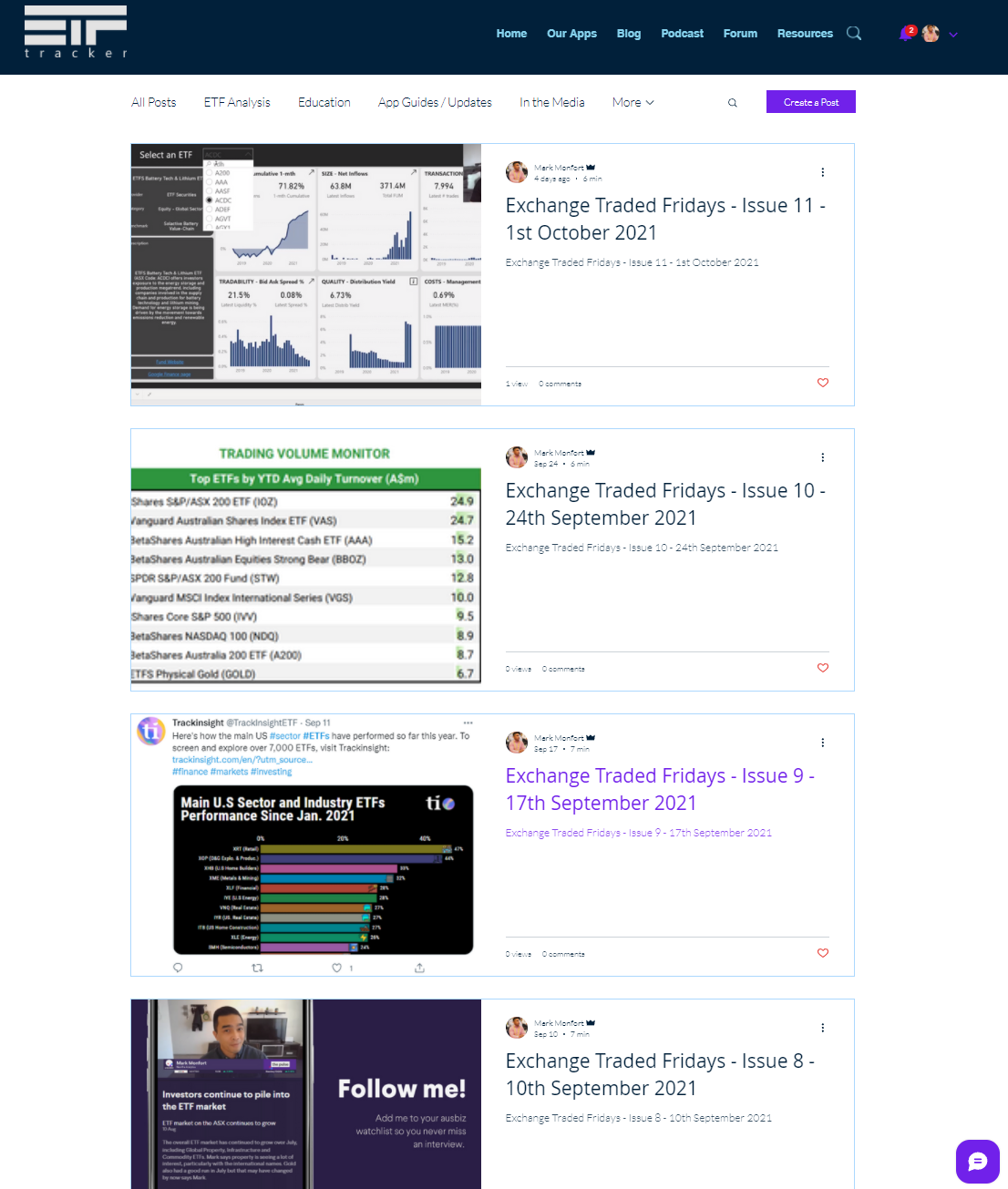 Exchange Traded Fridays newsletter update content media