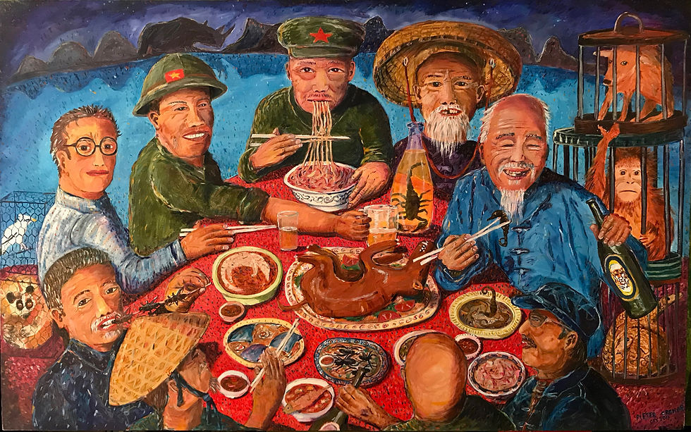 Vietnamese officials eating critically endangered species