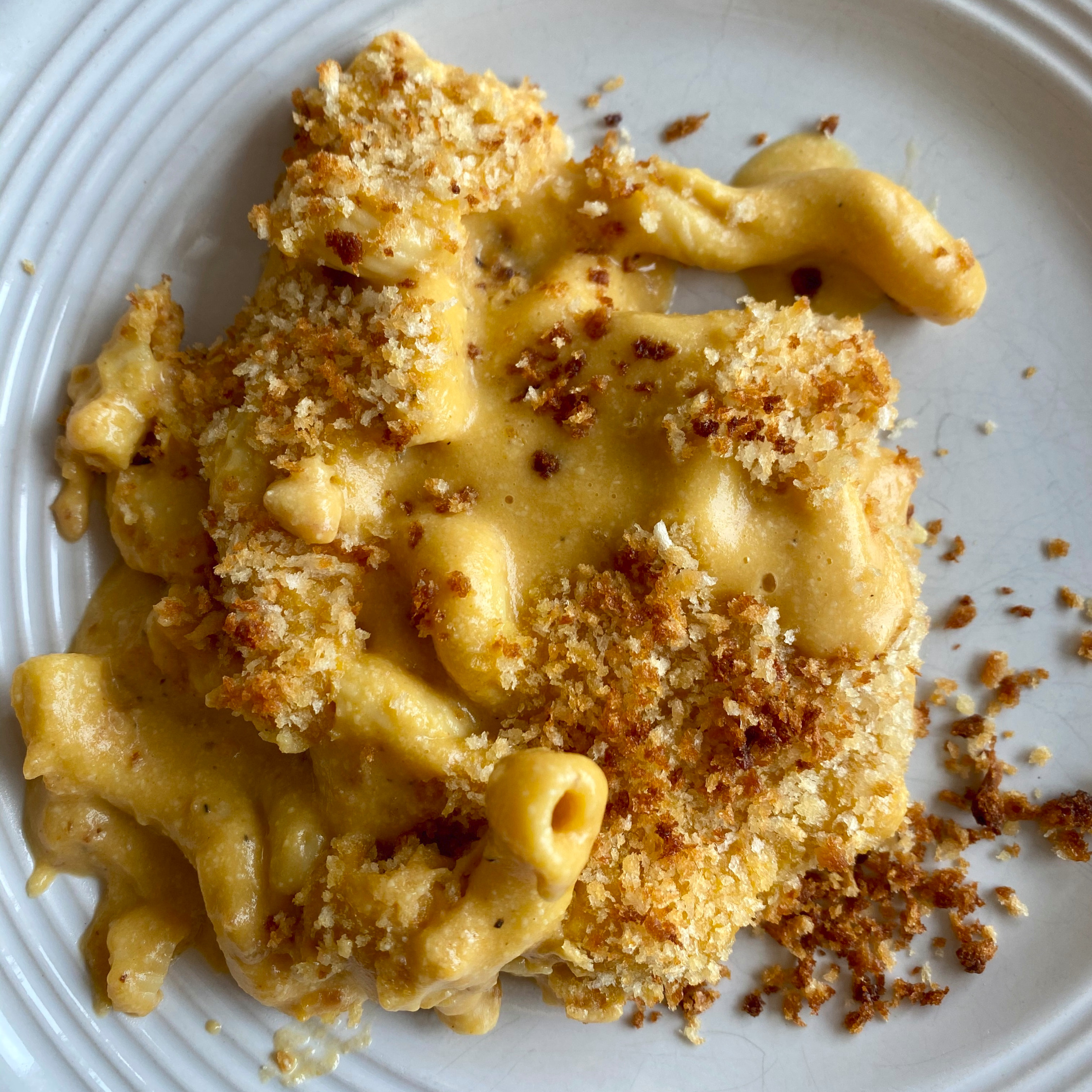 Vegan Mac & Cheese on plate