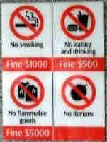 No durian sign