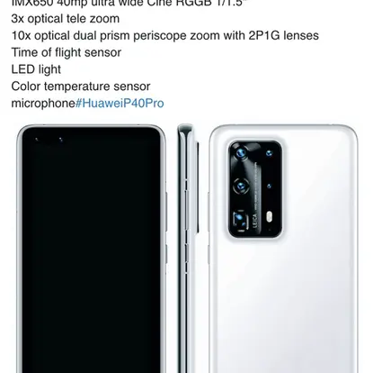 Camera Features of Huawei P40 Pro Revealed