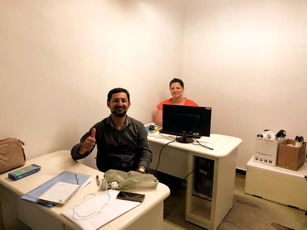Sede administrativa do IBPE, André Bento Monticelli e Michelle Reis (acervo IBPE).