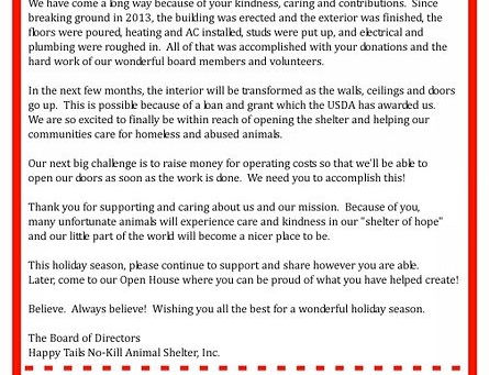 2019 Holiday Letter