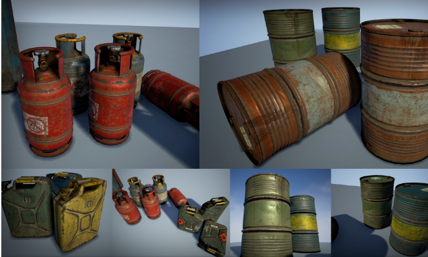 Barrels and Cans UE4