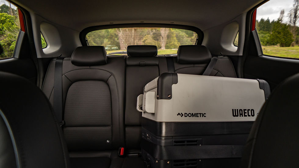Hyundai Kona Electric 2019 interior waeco dometic Lake Taupo New Zealand