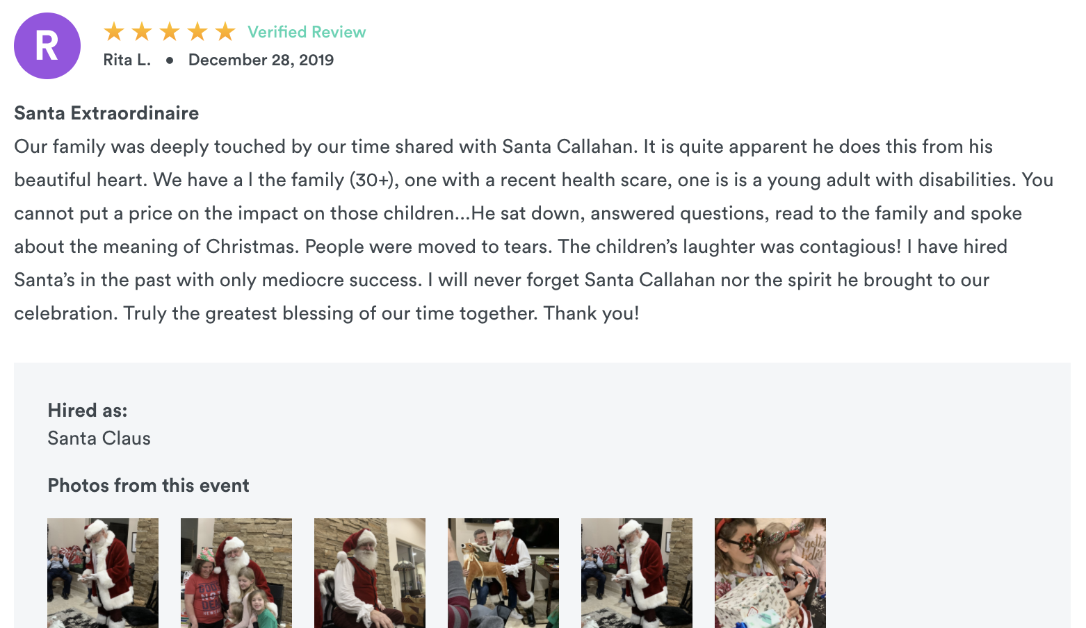 Santa Reviews content media