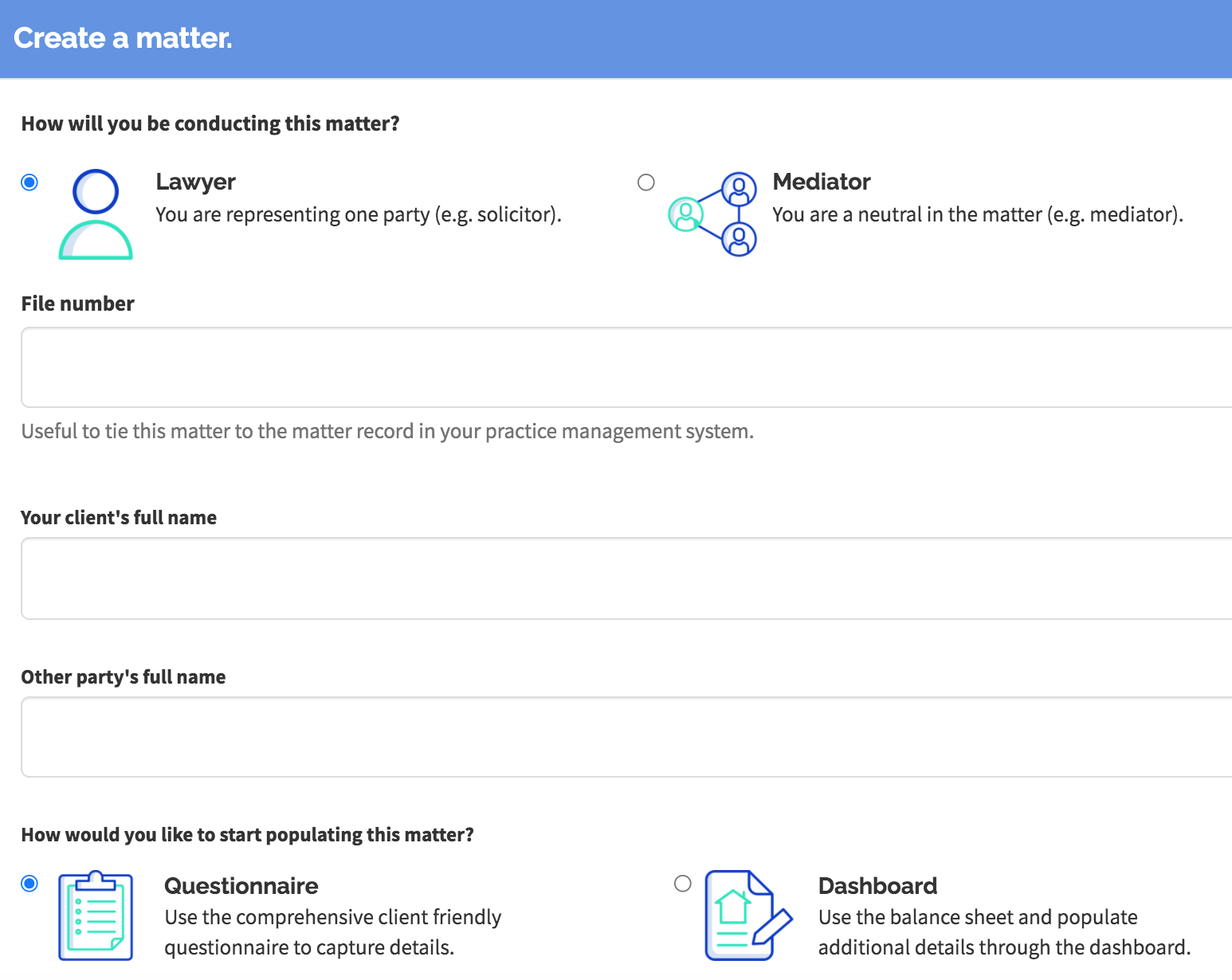 Creating a matter content media